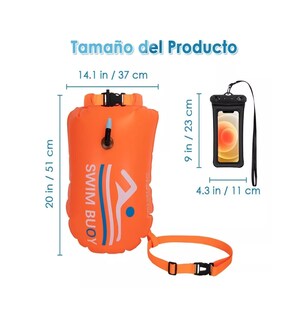 Foto 4 | Foto 4 | Boya de Seguridad para Natación de Aguas Abiertas Belug Naranja con Bolsa