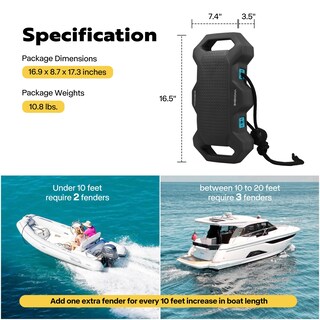 Foto 7 | Foto 7 | Guardabarros Para Barcos Vivohome Eva Paquete De 4 Unidades Para Atracar Con Cuerda De Nailon - Venta Internacional.