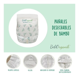 Foto 3 | Foto 3 | Pañales Desechables De Bambú Para Bebés – Etapa 4: Grande 144 Pañales