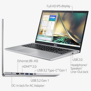Foto 5 | Foto 5 | Laptop Acer Aspire 5 A515-56-32dk Intel I3 de 15.6 \" 4 Gb 128 Gb - Venta Internacional