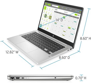 Foto 3 | Foto 3 | Computadora Portátil Hp Chromebook Con Pantalla Táctil Hd De 14 Pulgadas, 4 Gb De Ram, 32 Gb - Venta Internacional.