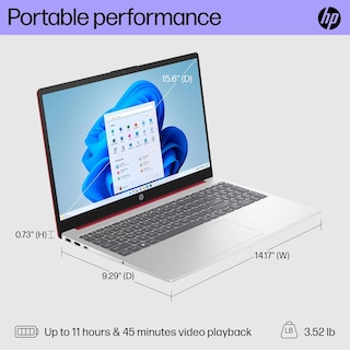 Foto 3 | Foto 3 | Ordenador Portátil Hp 15.6 Con Pantalla Hd De 16 Gb De Ram Y 128 Gb De Almacenamiento, Color Rojo - Venta Internacional.