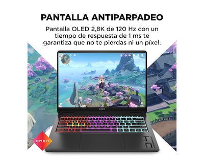 Foto 6 | Foto 6 | Laptop Hp Gaming Omen Transcend 14-fb0004la 14 Pulgadas Windows 11 Intel Core Ultra 9 32 GB RAM 2 TB Ssd Negra