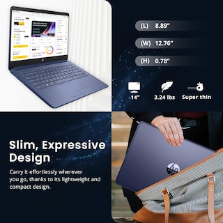 Foto 7 | Foto 7 | Portátil Hp Flagship 14 Hd 16 Gb De Ram 1,22 Tb De Almacenamiento Win 11s Azul - Venta Internacional.