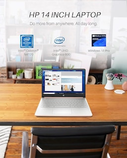 Foto 2 | Foto 2 | Ordenador Portátil Hp 14 Ultraligero Para Empresas Intel Celeron 16 Gb 384 Gb - Venta Internacional.