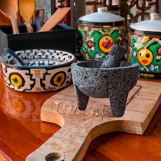 Foto 6 | Foto 6 | Molcajete Tradicional de Piedra Volcánica (16 cm de diámetro) + Tejolote CEMCUI
