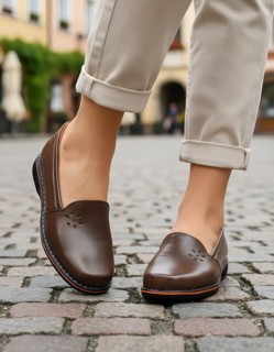 Foto 2 | Foto 2 | Mocasín Enco Footwear Café Piel Borrego Horma Amplia Cómodo Diario para Mujer