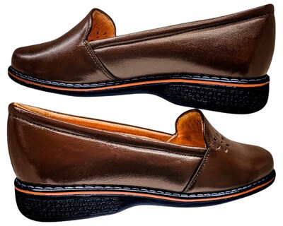 Foto 4 | Foto 4 | Mocasín Enco Footwear Café Piel Borrego Horma Amplia Cómodo Diario para Mujer