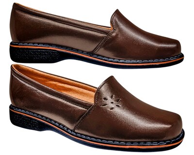 Foto 6 | Foto 6 | Mocasín Enco Footwear Café Piel Borrego Horma Amplia Cómodo Diario para Mujer