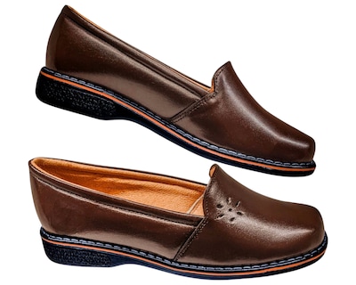 Foto 7 | Foto 7 | Mocasín Enco Footwear Café Piel Borrego Horma Amplia Cómodo Diario para Mujer