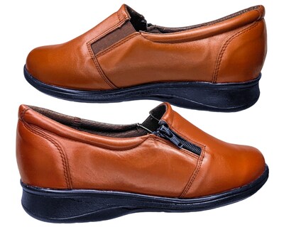 Foto 4 | Foto 4 | Zapatos Casuales de Piel Confort Naranja