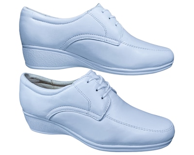 Foto 5 | Foto 5 | Zapatos de Enfermería de Piel en Blanco para Mujer