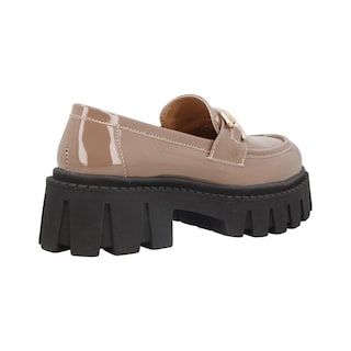 Foto 3 | Foto 3 | Zapato Mujer Kipon Casual Plataforma Mocasin Chunky Hebilla Cafe