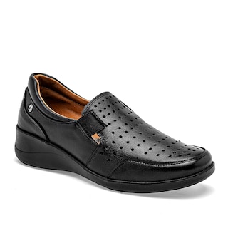 Foto 1 | Foto 1 | Mora Confort Zapato De Horma Cómoda Para Mujer Negro Piel De Borrego