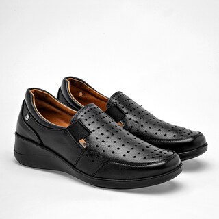 Foto 2 | Foto 2 | Mora Confort Zapato De Horma Cómoda Para Mujer Negro Piel De Borrego