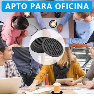 Foto 3 | Foto 3 | 8 Xtellar Portavasos Para Mesa De Silicona Posavasos Negros Grandes