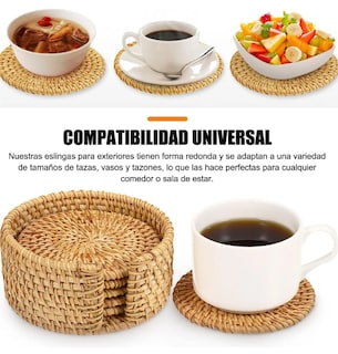 Foto 4 | Foto 4 | Pack De 6 Portavasos Xtellar Estilo Bohemio, Artesanales Y Ecoamigables, Resistentes A Altas Temperaturas