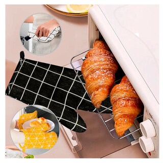 Foto 4 | Foto 4 | Guantes Agarraderas Cocina Belug Negro De Cuadros