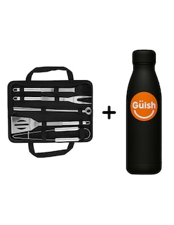 Foto 1 | Foto 1 | Set Estuche Kit Accesorios Y Utensilios Para Bbq Carne Asada+regalo Termo De Agua Güish