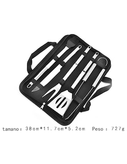 Foto 2 | Foto 2 | Set Estuche Kit Accesorios Y Utensilios Para Bbq Carne Asada+regalo Termo De Agua Güish