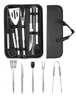 Foto 3 | Foto 3 | Set Estuche Kit Accesorios Y Utensilios Para Bbq Carne Asada+regalo Termo De Agua Güish
