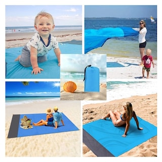 Foto 4 | Foto 4 | Manta Impermeable Para Pícnic Beach, 2 M X 2 M, Color Azul - Venta Internacional.