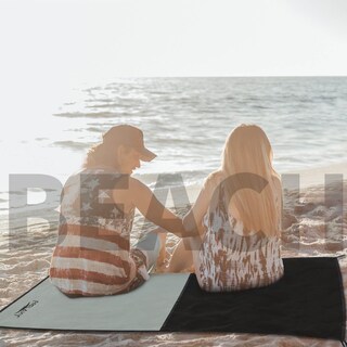 Foto 5 | Foto 5 | Manta De Pícnic Con Bolsillo Frelaxy, Impermeable, Color Gris Playa, 70 X 120 Cm - Venta Internacional.