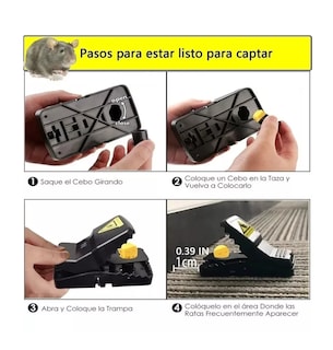Foto 4 | Foto 4 | Trampas para Ratones Belug Negras 4 Piezas