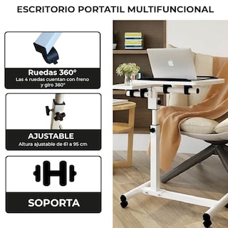 Foto 3 | Foto 3 | Mesa Auxiliar Plegable Y Extraíble Escritorio Chic-fantasy para Laptop