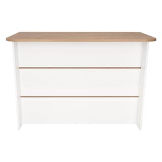 Foto 6 | Foto 6 | Barra De Cocina Diamante Blanco y Castaño Virtual Muebles