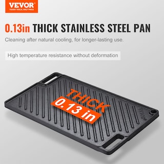 Foto 2 | Foto 2 | Parrilla/Plancha Vevor Reversible 43 x 25 cm Hierro Fundido Precurado - Venta Internacional