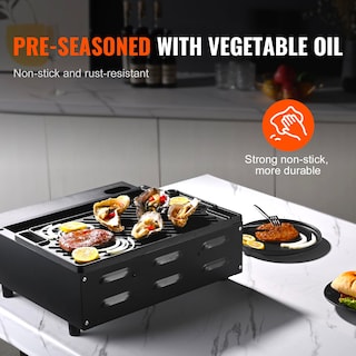 Foto 4 | Foto 4 | Parrilla/Plancha Vevor Reversible 43 x 25 cm Hierro Fundido Precurado - Venta Internacional