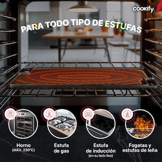 Foto 5 | Foto 5 | Plancha De Hierro Fundido Cookify Parrilla Grill Comal Reversible Con Miniguantes De Silicona