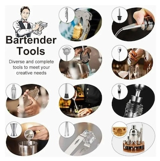 Foto 3 | Foto 3 | Xtellar Kit Bar Cóctel 12 Pz Barman Jigger Destapador Utensilios