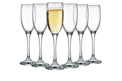 Foto 1 | Foto 1 | Set Xtellar De 6 Elegantes Copas De Champagne Estilo Flauta En Vidrio Premium 190 Ml 6.5 Oz
