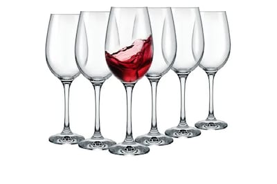 Foto 1 | Foto 1 | Xtellar Elegante Set De 6 Copas De Vino Tinto En Vidrio, Copón 13 Oz 384 Ml