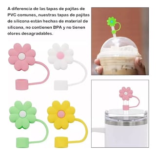 Foto 2 | Foto 2 | 30pcs Cubiertas De Pajita De Silicona Belug Colores