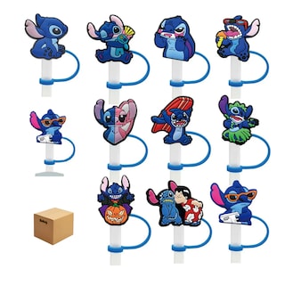 Foto 1 | Foto 1 | Tapa Para Popote Desechables Biodegradables De Stitch 11pcs Belug Azul