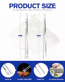 Foto 2 | Foto 2 | Pinzas De Cocina Bundlepro De Acero Inoxidable De 10 Pulgadas (2 Unidades) - Venta Internacional.