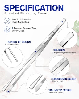 Foto 4 | Foto 4 | Pinzas De Cocina Bundlepro De Acero Inoxidable De 10 Pulgadas (2 Unidades) - Venta Internacional.