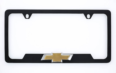Foto 1 | Foto 1 | Marco Para Matrícula Chevrolet, Color Negro Metálico, Con Corbatín 3d - Venta Internacional.