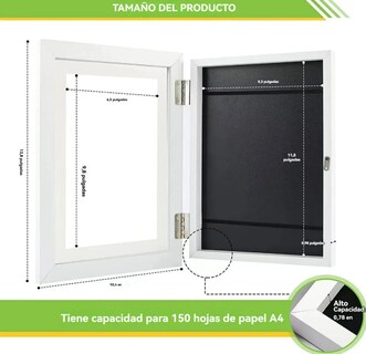 Foto 4 | Foto 4 | Portaretratos Xtellar Para Niños Con Diseño Aspiracional A4 En Madera