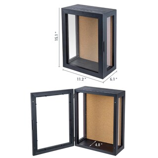 Foto 6 | Foto 6 | Caja Deep Shadow Para Montar En La Pared Mygift Vintage Negra 28 X 38 Cm - Venta Internacional.