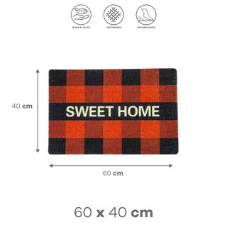 Foto 2 | Foto 2 | Tapete Naranja/negro ''sweet Home'' 40x60c