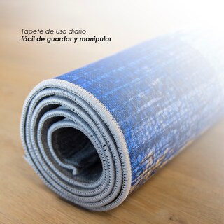 Foto 8 | Foto 8 | Ilios Innova | Tapete Nórdico Estilo Lienzo Para Sala U Oficina Antideslizante