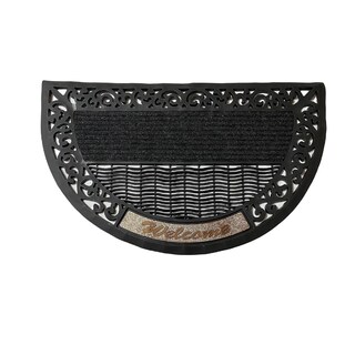 Foto 1 | Foto 1 | Tapete Para Exterior Media Luna Welcome Hogar Aleissi 701382 Negro