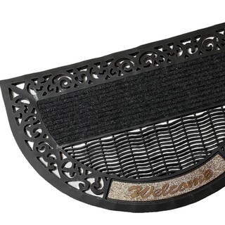 Foto 2 | Foto 2 | Tapete Para Exterior Media Luna Welcome Hogar Aleissi 701382 Negro