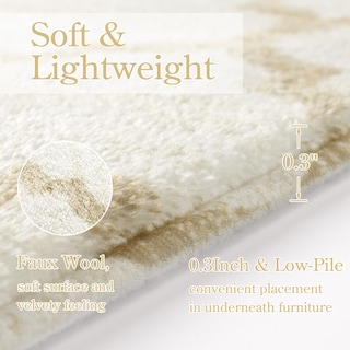 Foto 5 | Foto 5 | Alfombra Lahome Moroccan Runner De 60 X 120 Cm, Color Beige, Lavable - Venta Internacional.
