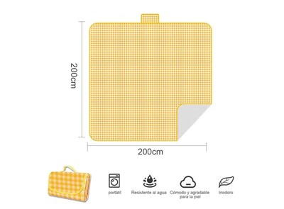 Foto 2 | Foto 2 | Tapete De Picnic Xtellar Impermeable 200x200cm | Ideal Para Acampar Y Playa | Apto Para 6-8 Personas