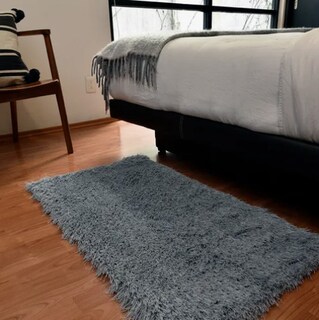 Foto 2 | Foto 2 | Alfombra Dormitorio Pie De Cama 70 X 110 Cm Gris
